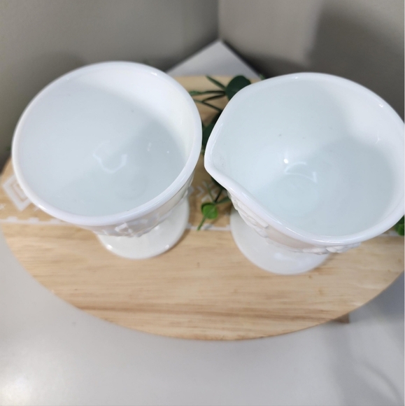 Creamer & Open Sugar, ColonyHarvest Milk Glass, Vintage - Picture 4 of 4